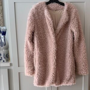 Anthropologie Blush Teddy Jacket